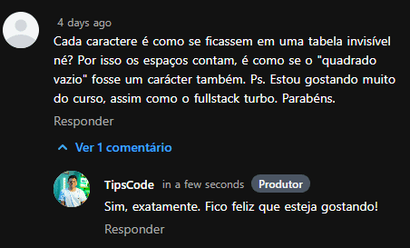 Depoimento aluno 1